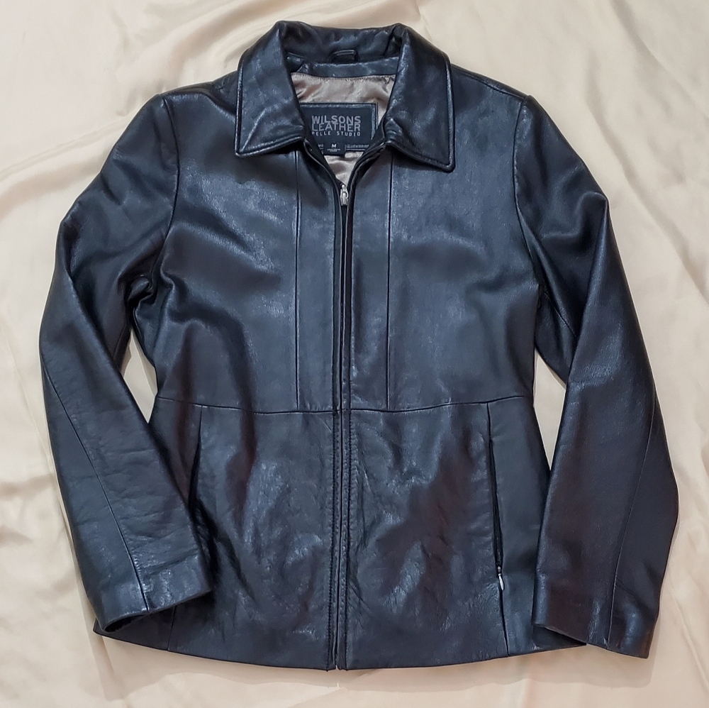 💜100% MED Leather Jacket